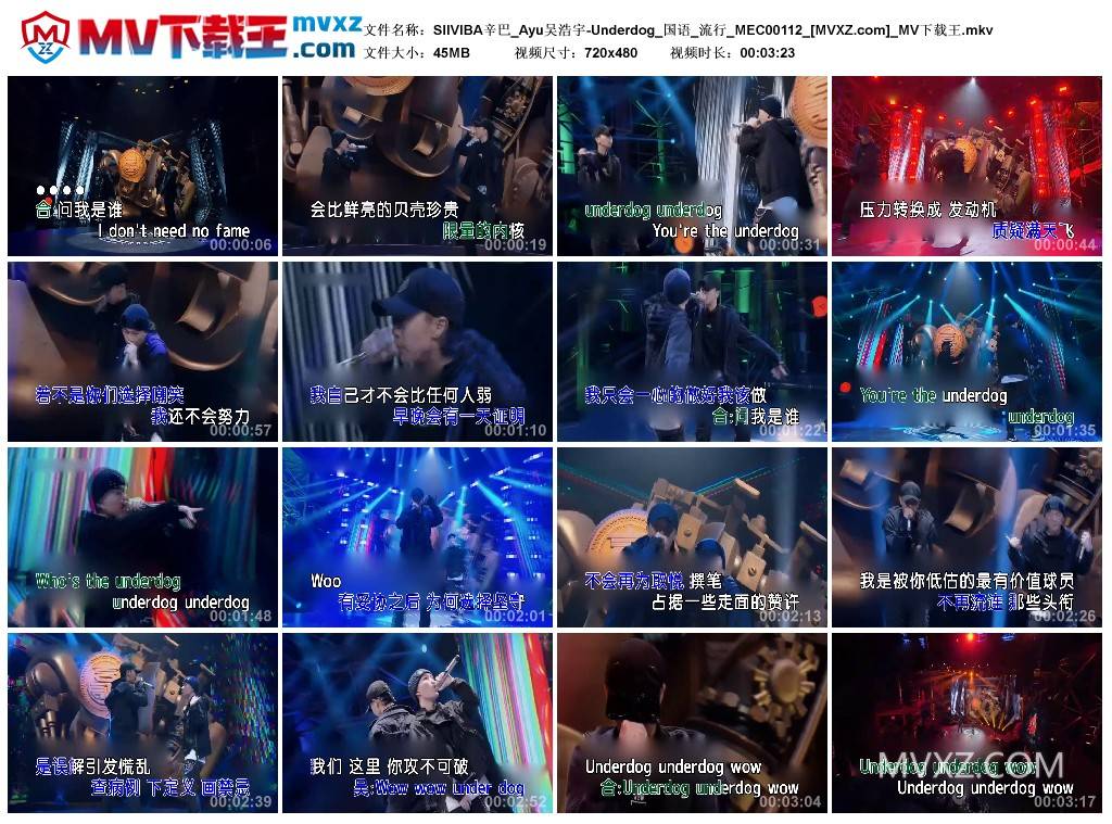 SIIVIBA辛巴_Ayu吴浩宇-Underdog_国语_流行_MEC00112